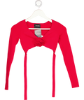 Bershka Red Tie Back Top UK 6
