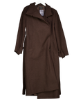 Next Brown Formal Funnel Neck Coat UK 12