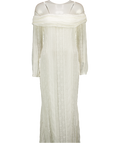 Charo Ruiz Ibiza White Souley Long Off The Shoulder Dress UK M