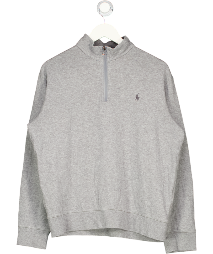 POLO RALPH LAUREN Grey 1/4 Zip Sweatshirt UK M