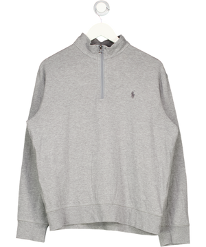 POLO RALPH LAUREN Grey 1/4 Zip Sweatshirt UK M