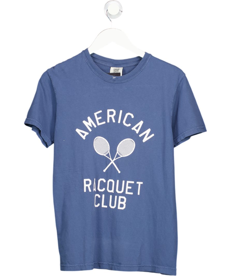 Comfort Colours Blue American Racquet T-shirt UK S