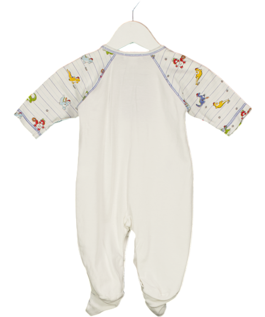 Kissy Kissy White Sport Playing Dinosaurs Babygrow 3-6 Months
