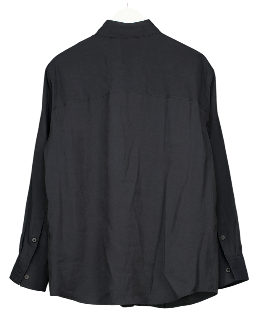 ZARA Black Slim Fit Shirt UK S