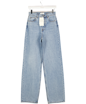 HENNE Blue High Waist Ed Straight Leg Valentina Denim Jeans W25