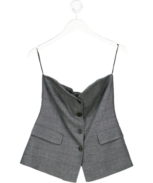ZARA Grey Fitted Blazer Top UK S