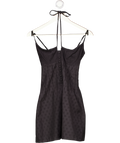 WHITE FOX Black Cotton Broderie Mini Dress UK XS