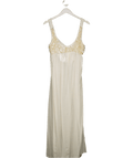 Accessorize Cream Sleeveless Embellished Maxi Dress UK S - Reliked