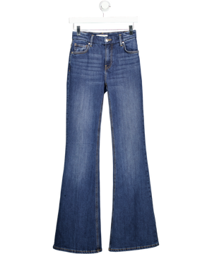 MANGO Blue Violet Flared High-rise Jeans UK 6