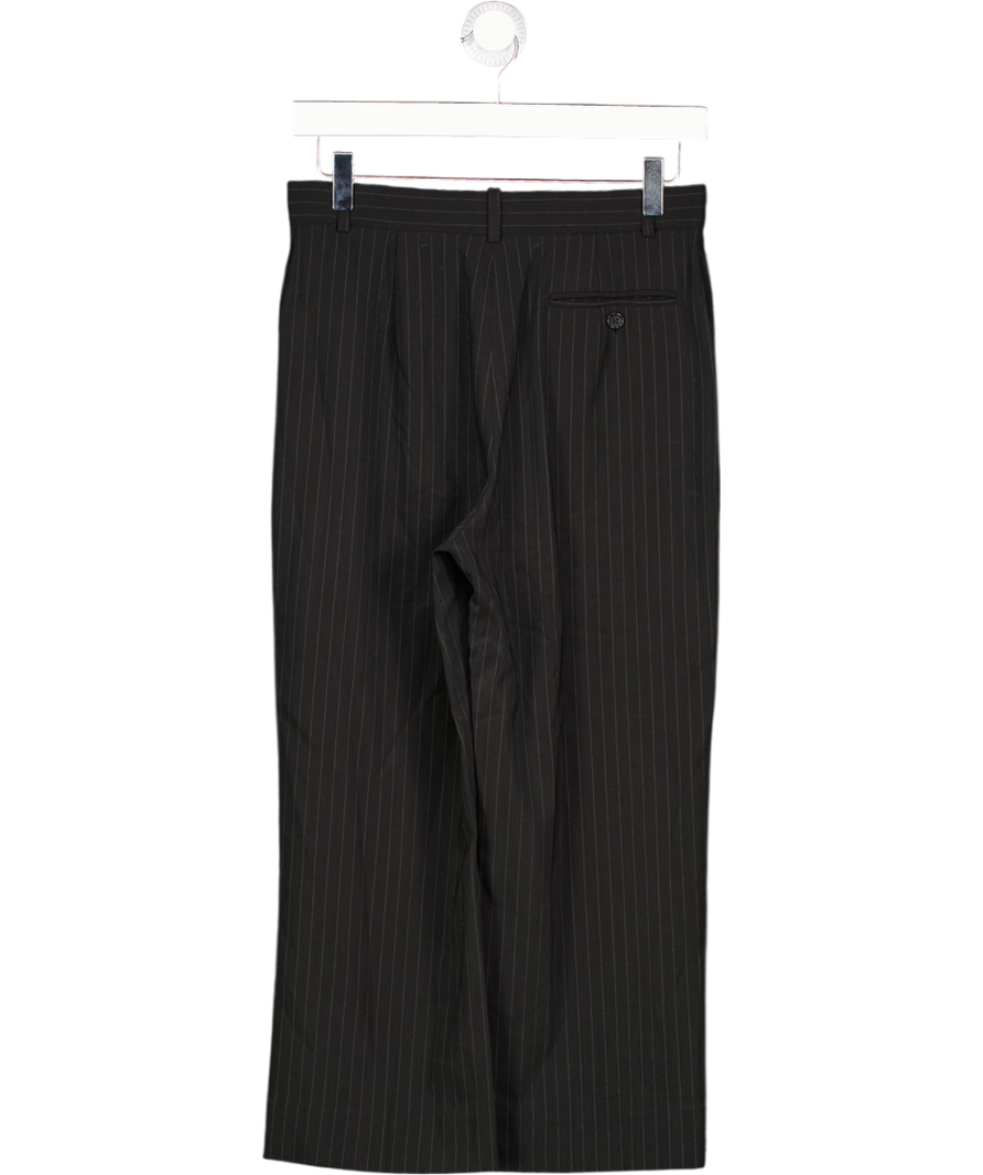 JOSEPH Black Pinstripe Tailored  Wool Crop Trousers Fr36 UK 8