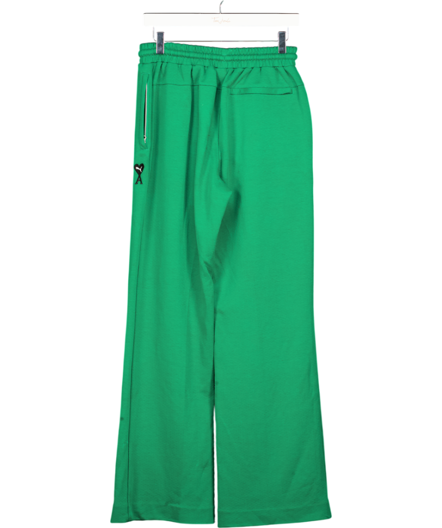Puma Green Ami Wide Trackpants UK S