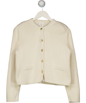 almada label Cream Nova Cotton-knit Cardigan UK XS