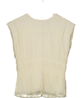 French Connection Cream Saylor Pleated Georgette Sleeveless Top UK 6