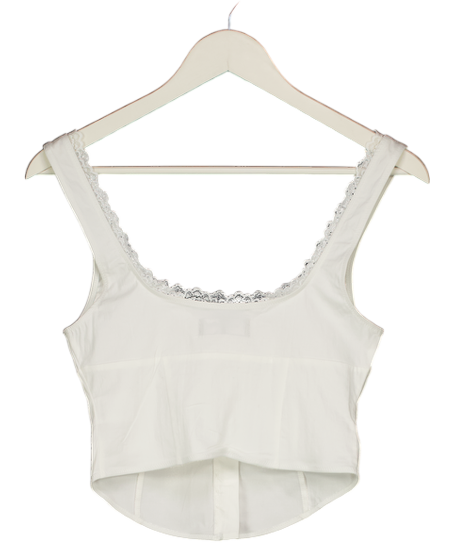 WHITE FOX Into You Bustier Top White UK S