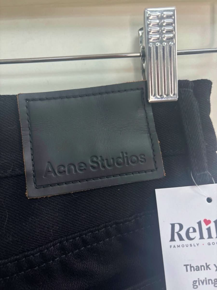 Acne Studios Black High Waist straight crop Jeans W27 L30 - Reliked