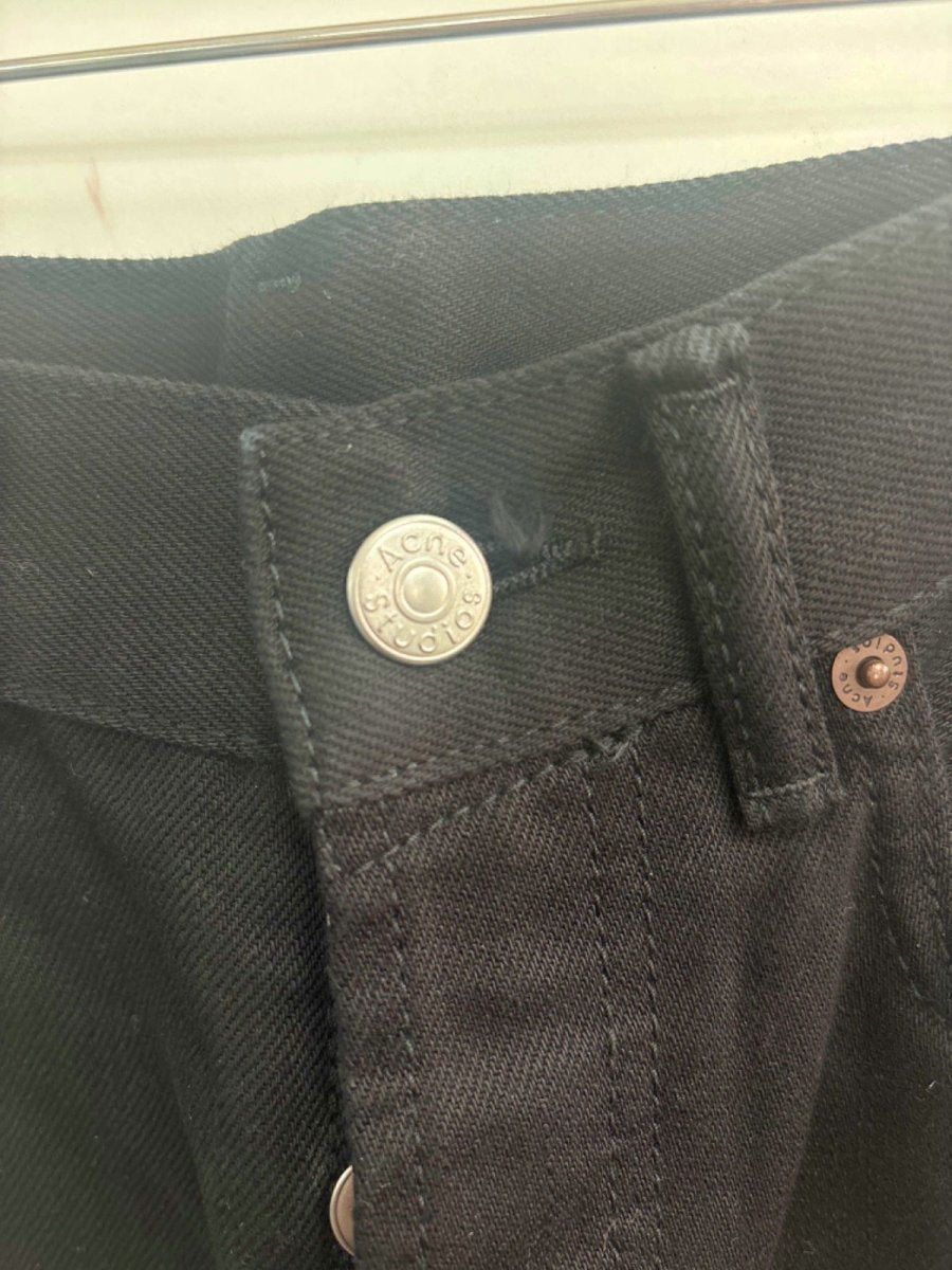 Acne Studios Black High Waist straight crop Jeans W27 L30 - Reliked