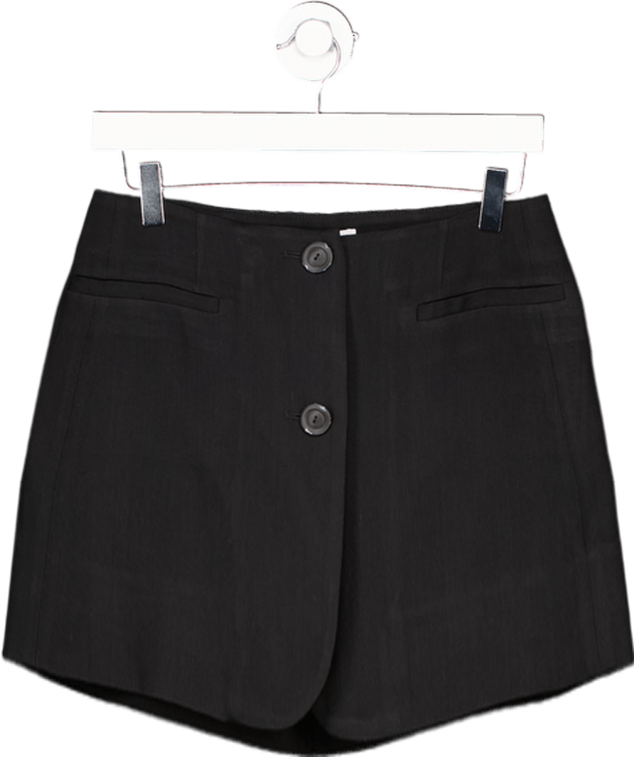 Acne Studios Black Icy Two - button Mini Skirt UK 6 - Reliked