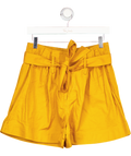 BAUM UND PFERDGARTEN Marigold Yellow High Waist Belted Shorts UK 8