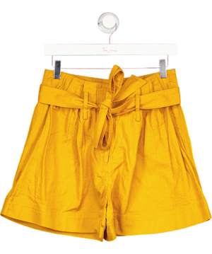 BAUM UND PFERDGARTEN Marigold Yellow High Waist Belted Shorts UK 8