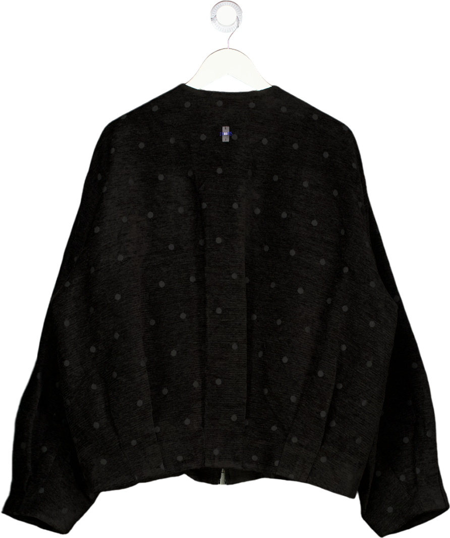 ADER ERROR Black Polka-dot Pattern Padded Bomber Jacket UK XL