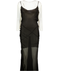 PARIS GEORGIA Sheer Black Maxi Dress UK S
