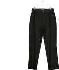 ICON Amsterdam Black Straight Leg Tailored Pleated Trouser W30
