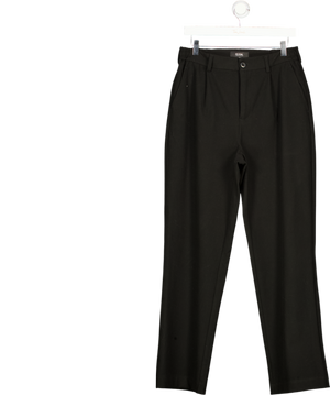 ICON Amsterdam Black Straight Leg Tailored Pleated Trouser W30