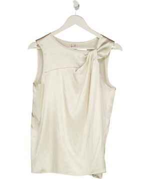 Anne Klein Cream Satin Sleeveless Blouse UK M