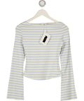 nom originals Cream & Blue Flared Soft Long Sleeve UK S