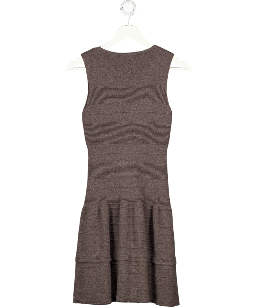 photo? Maje Taupe Jala Cashmere Blend Knit Fit And Flare Dress Sz2 UK 10