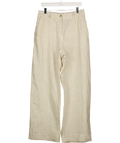 Whistles Beige & Neutral Linen Stripe Trouser UK 12