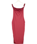 Club L Red Burgundy Twisted Asymmetric Maxi Dress UK 10