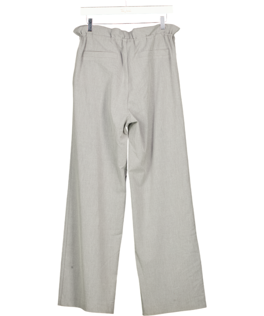4th & Reckless Grey Gathered Waist Drawstring Trouser UK 8