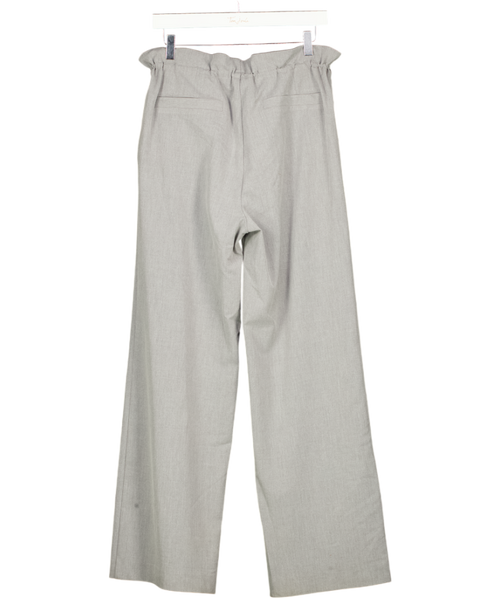 4th & Reckless Grey Gathered Waist Drawstring Trouser UK 8