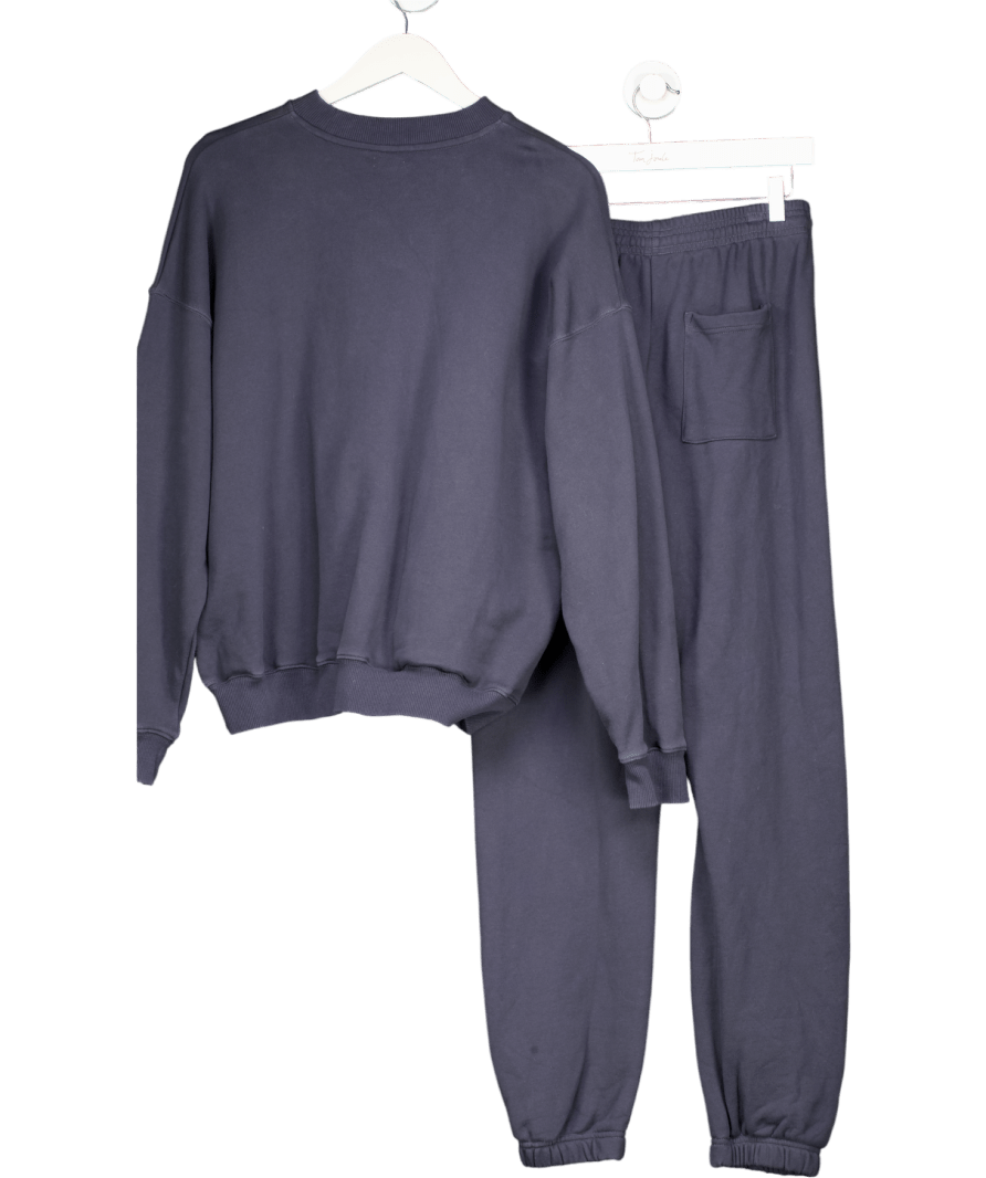 Adanola 2 - piece Charcoal Grey Sweatshirt And Joggers Set With Embroidered Logo UK S - Reliked