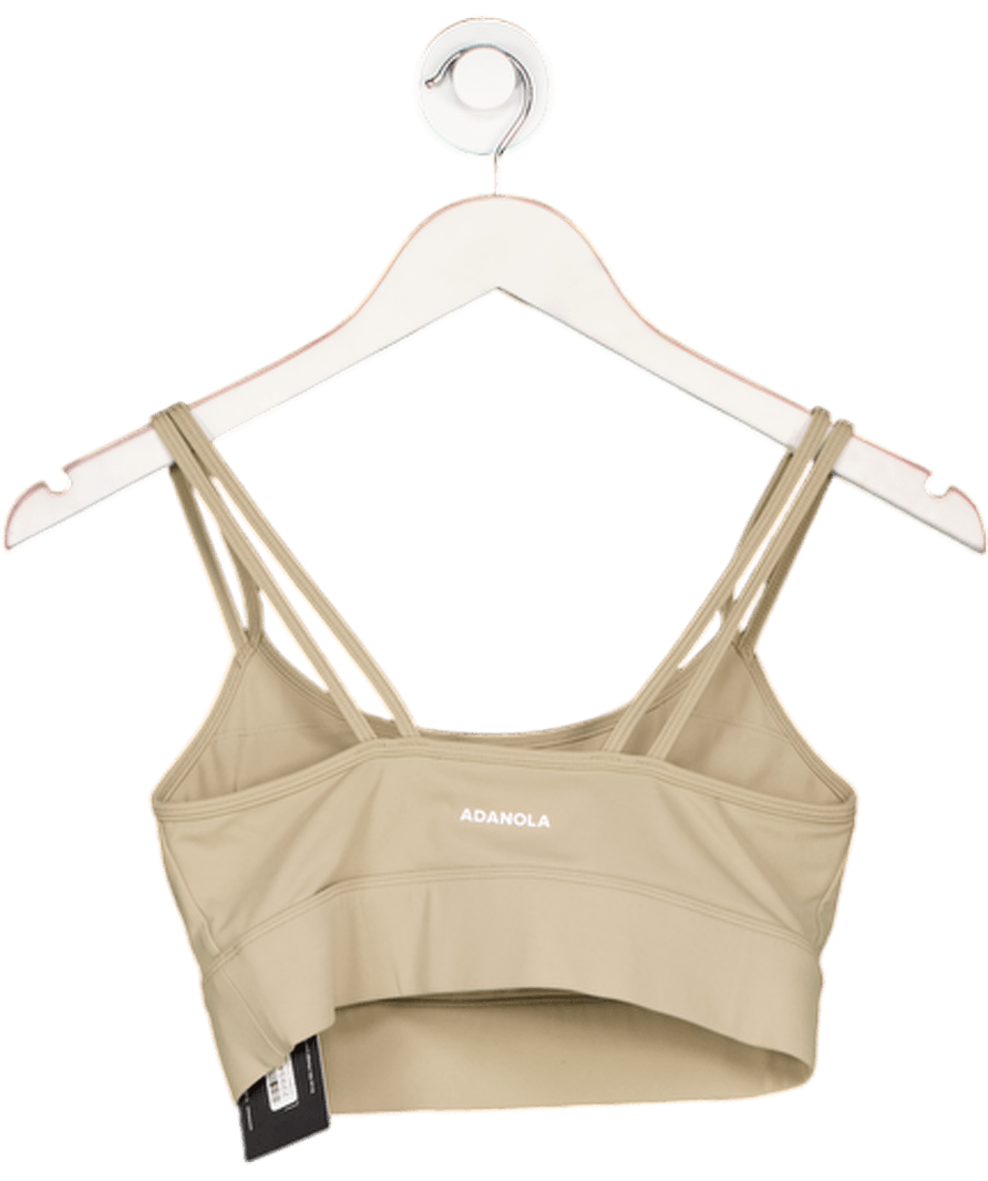 Adanola Beige Ultimate Double Strap Sports Bra UK S - Reliked