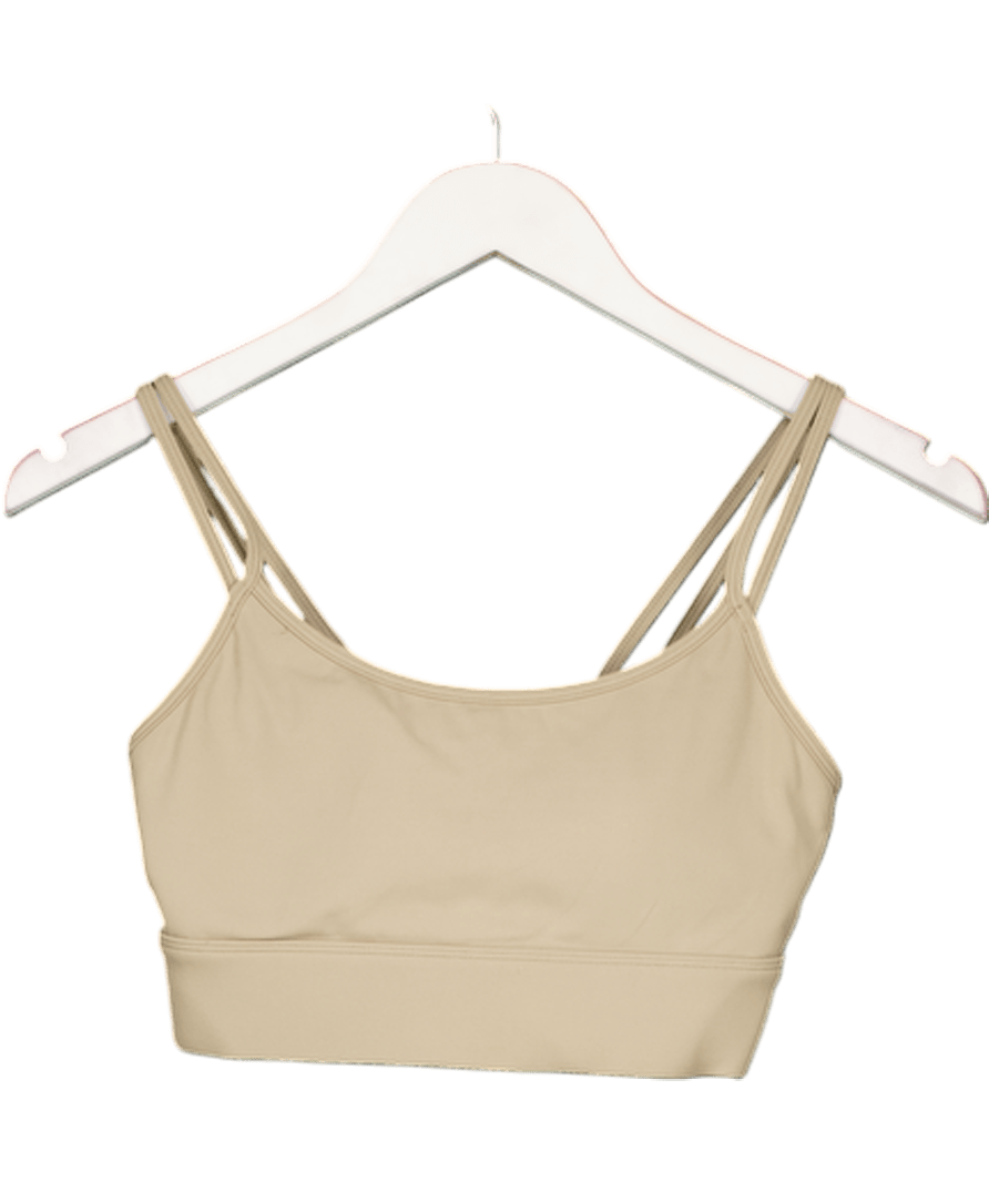 Adanola Beige Ultimate Double Strap Sports Bra UK S - Reliked
