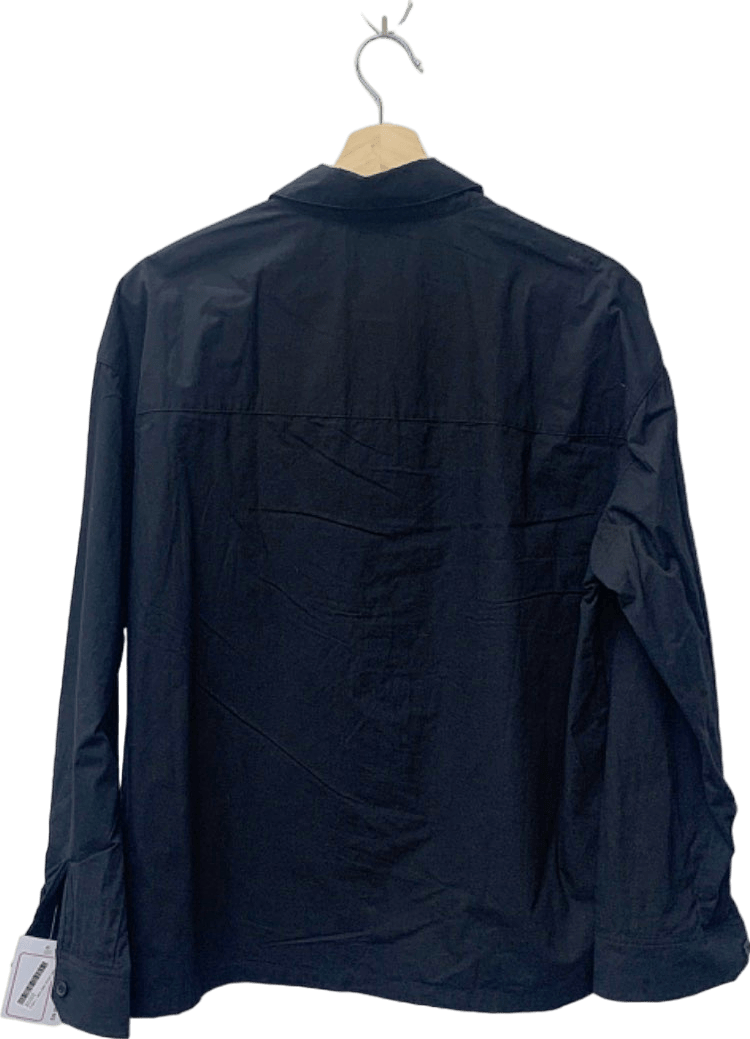 Adanola Black Organic Cotton Button - Up Shirt UK S - Reliked