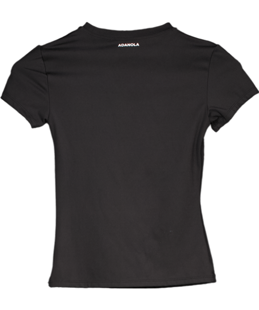 Adanola Black Ultimate Short Sleeve Top UK XS - Reliked