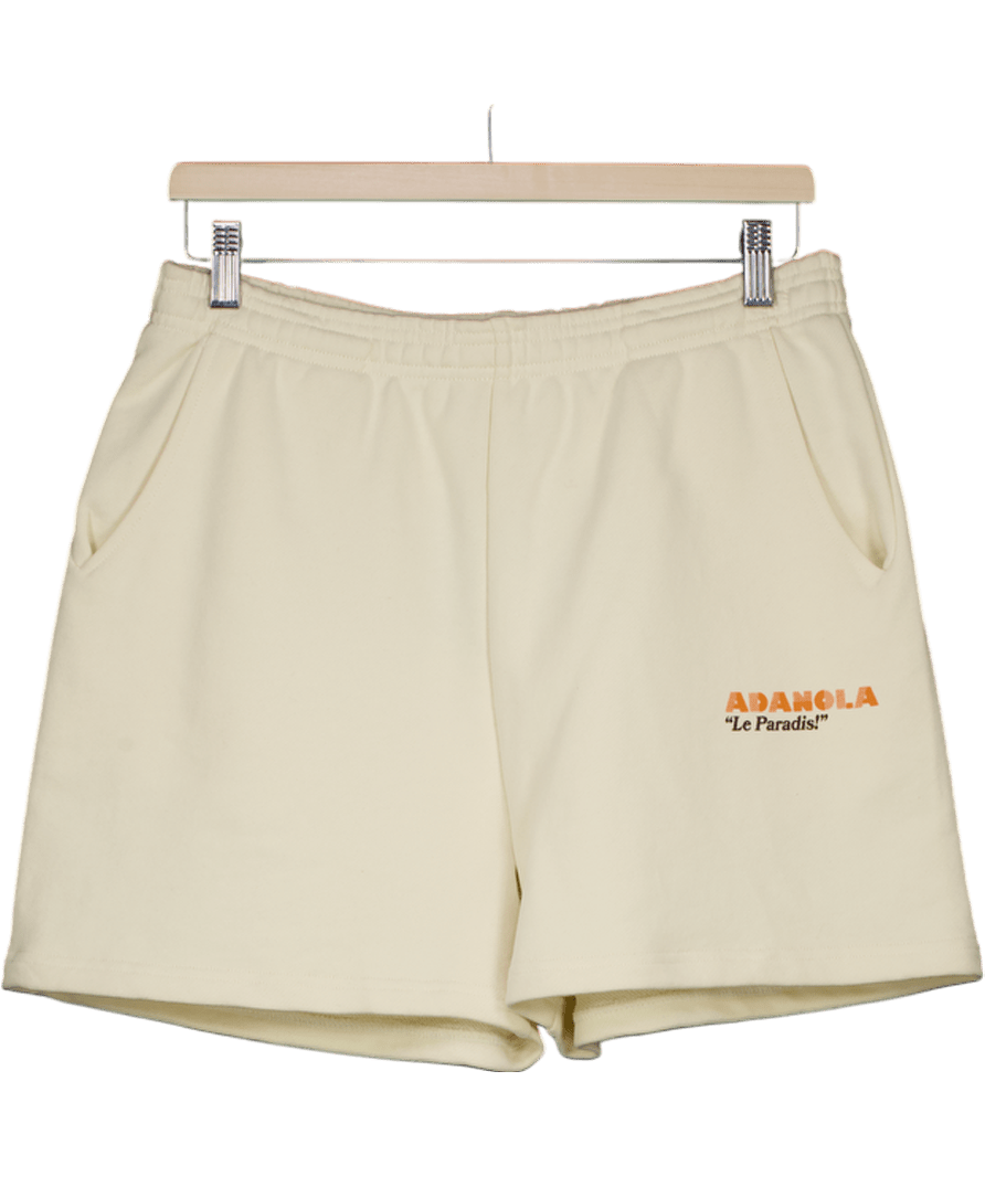 Adanola Cream Resort Sports Sweat Shorts UK M - Reliked