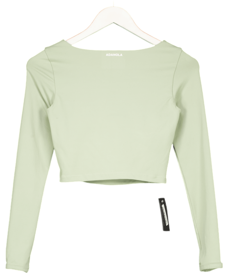 Adanola Green Cut Out Long Sleeve Top UK XS - Reliked