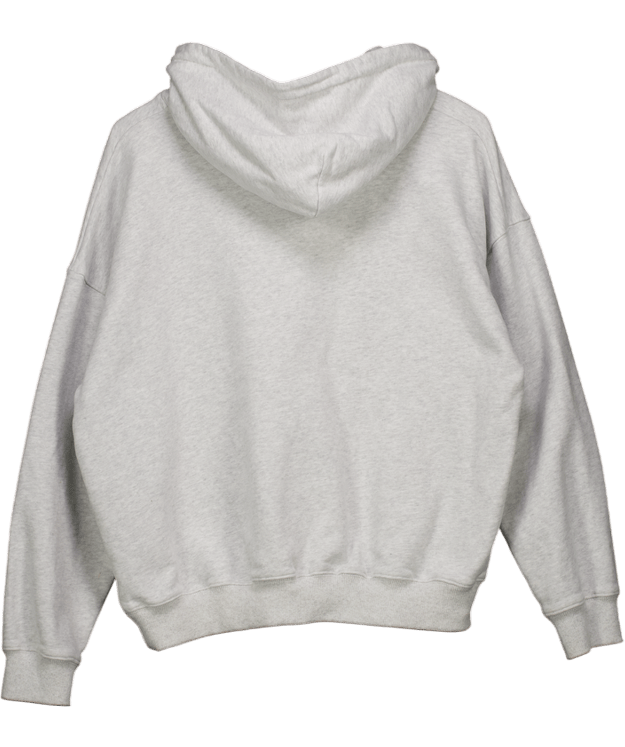 Adanola Grey Organic Cotton Logo Hoodie UK M - Reliked