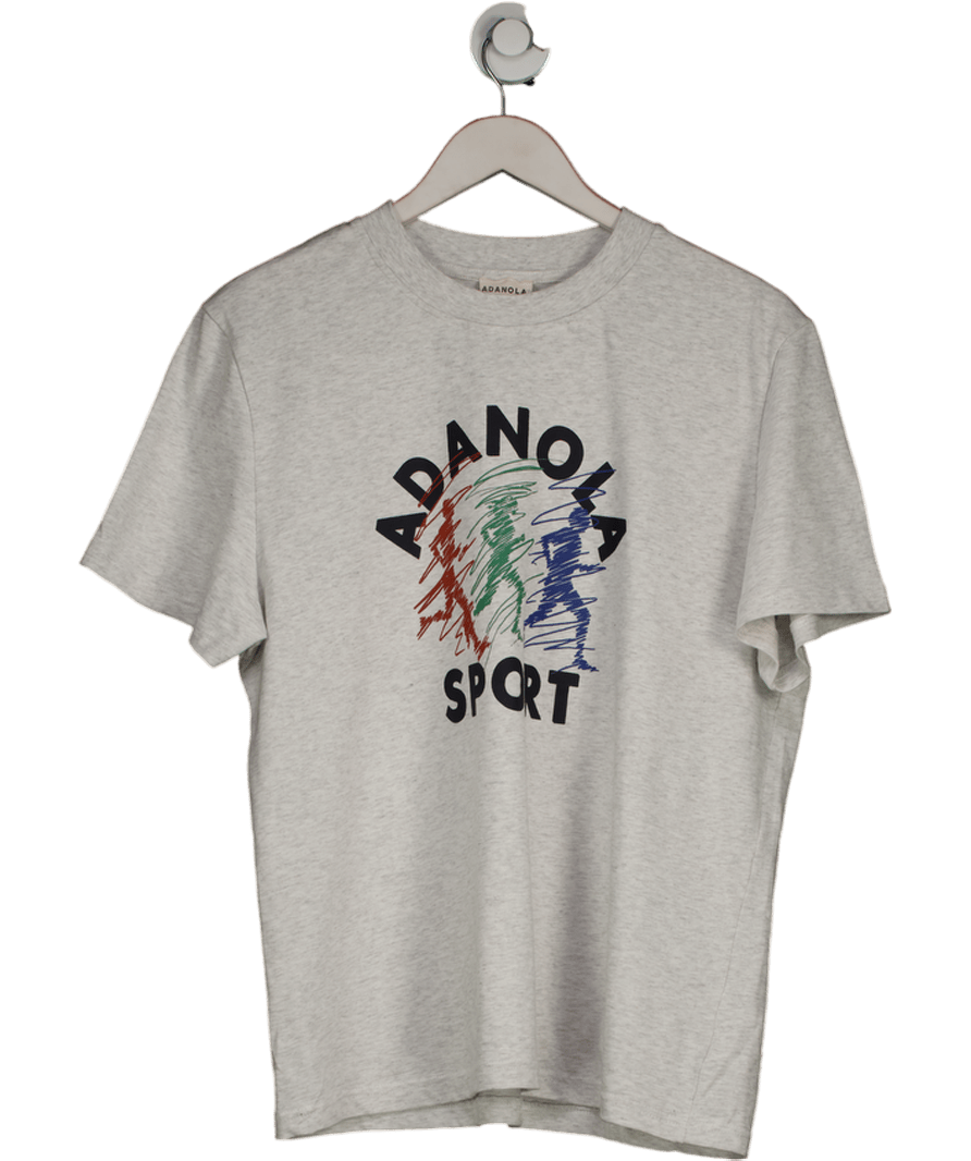 Adanola Grey Sport Short Sleeve Oversized T-shirt UK S - Reliked
