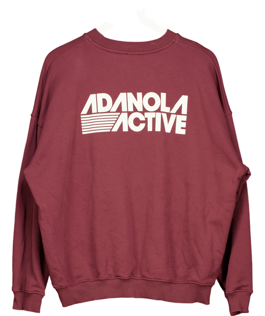 Adanola Red Active Burgundy Sweatshirt UK M - Reliked