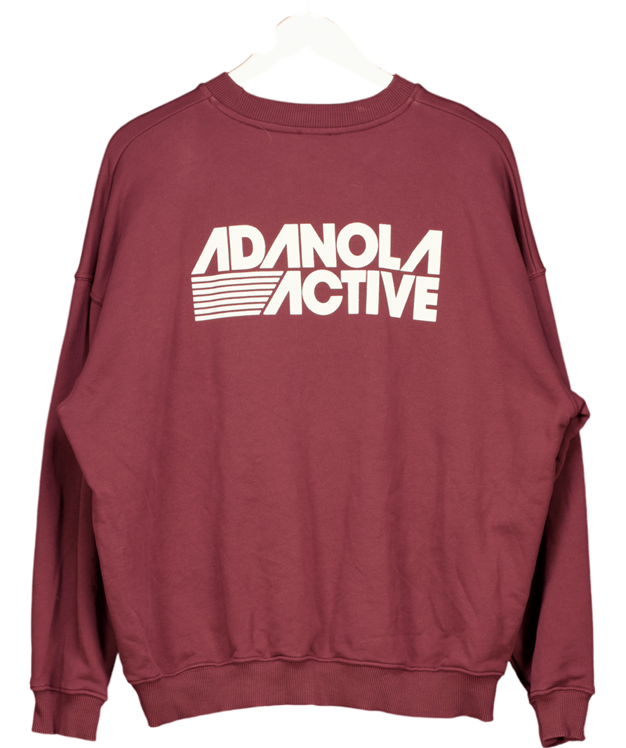 Adanola Red Active Burgundy Sweatshirt UK M - Reliked