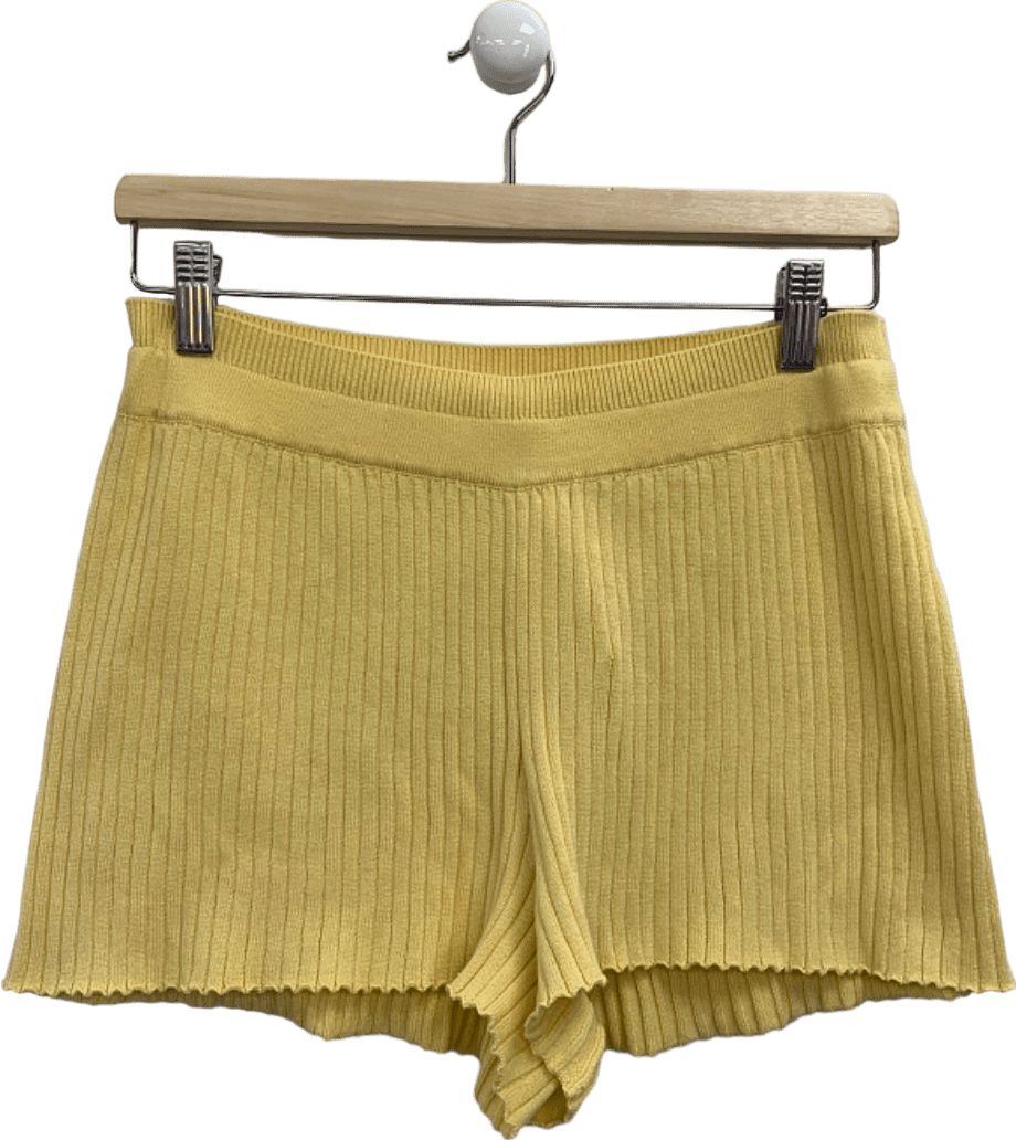 Adanola Yellow Knit Shorts UK M - Reliked