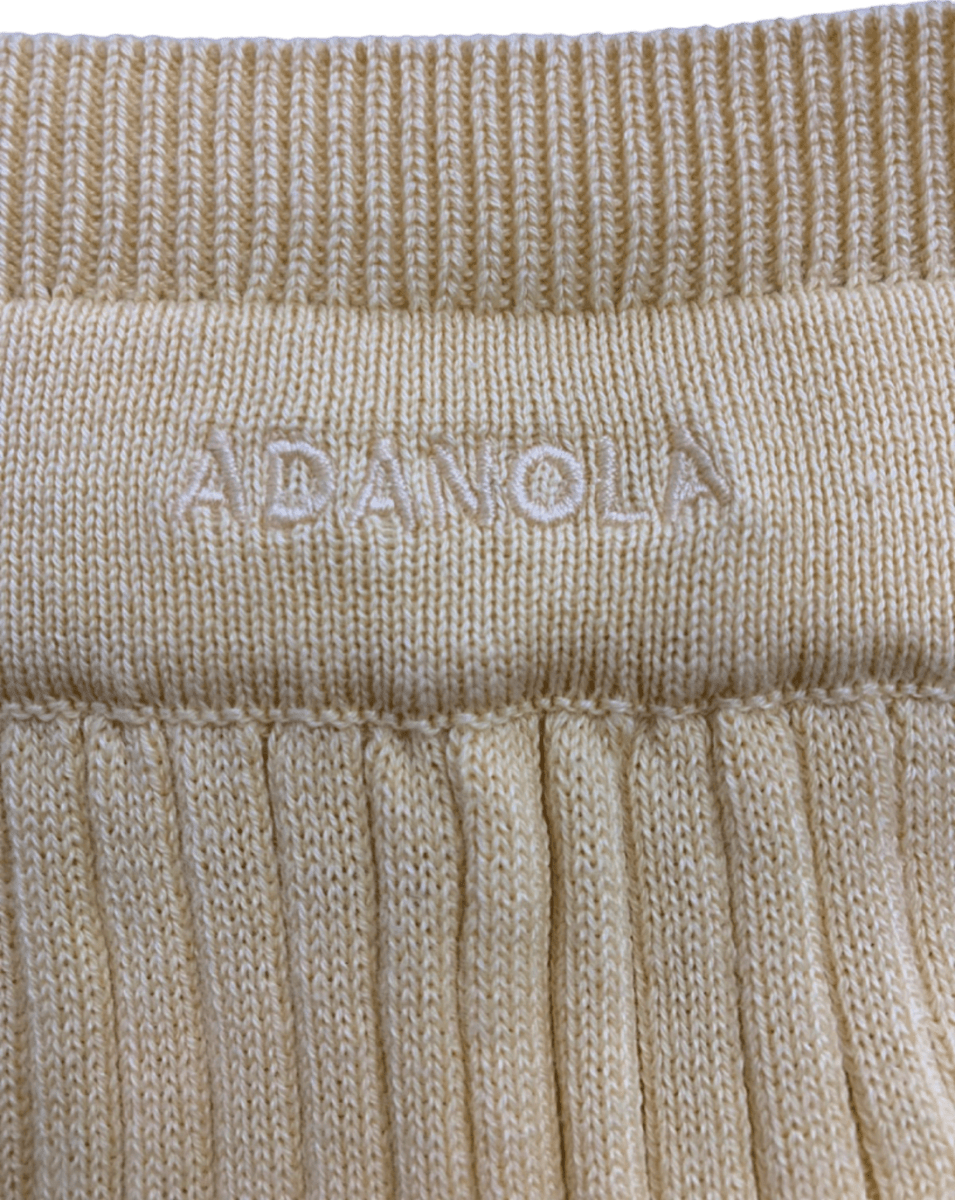 Adanola Yellow Knit Shorts UK M - Reliked