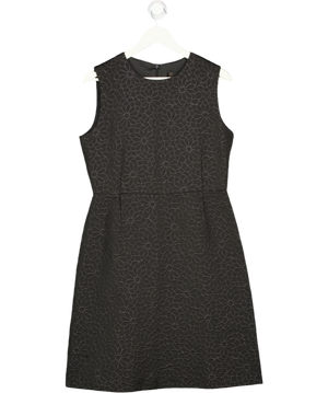 MAXMARA Black Jaquard Daisy Embossed Shift Dress UK 16