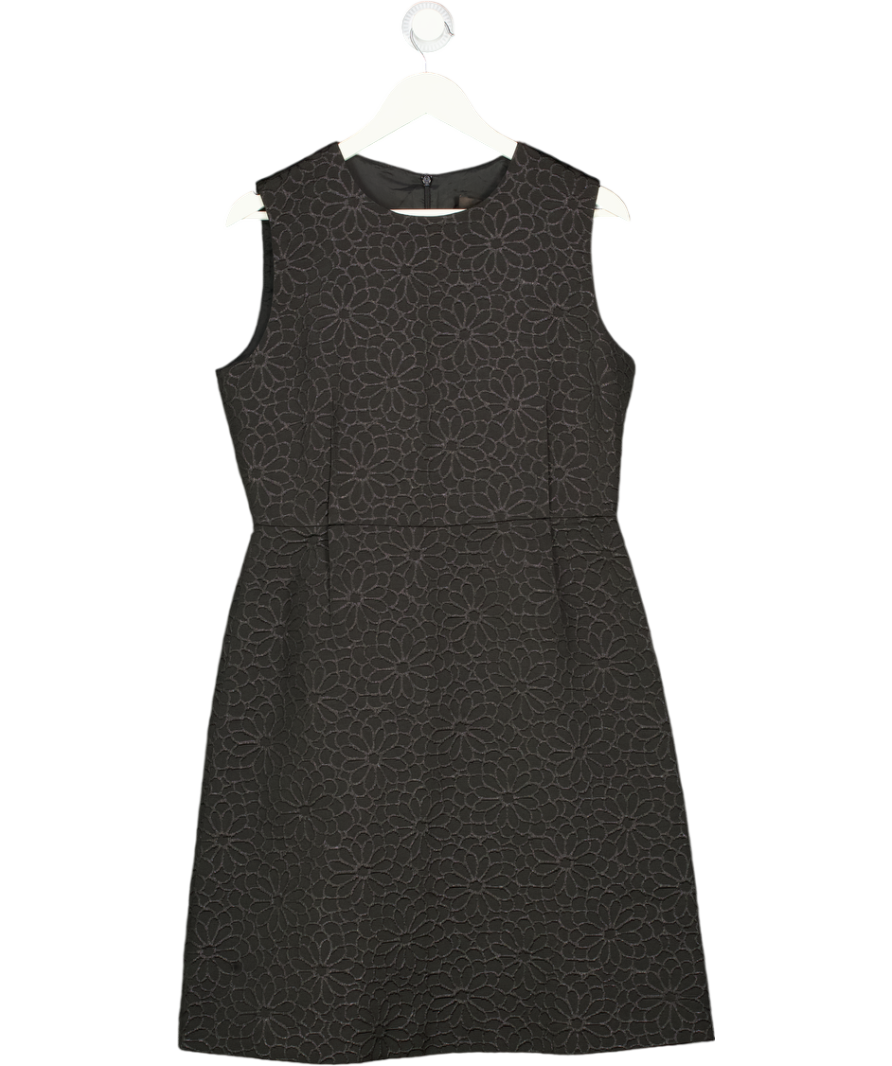 MAXMARA Black Jaquard Daisy Embossed Shift Dress UK 16