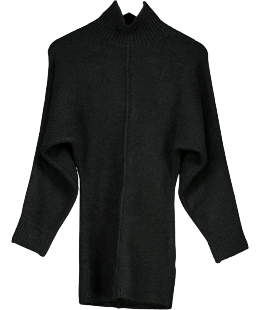 ZARA Black Super Soft Knit Long Sleeve Mini Dress UK XS Reliked ZARA Black Super Soft Knit Long Sleeve Mini Dress UK XS Reliked